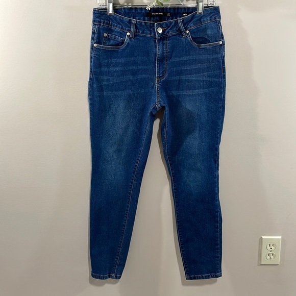 Tahari Kelly Mid Rise Skinny Denim Jeans 12/31 - Picture 1 of 16